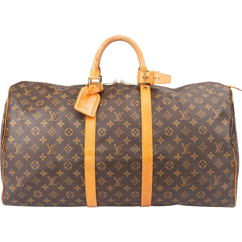 Louis Vuitton Tote Louis Vuitton Canvas Monogram Keepall 55 Bandoulie braun