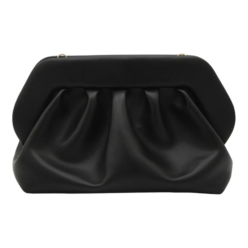 Themoirè Sac à bandoulière Compact Minimalist Handbag With Smooth Black Finis Black