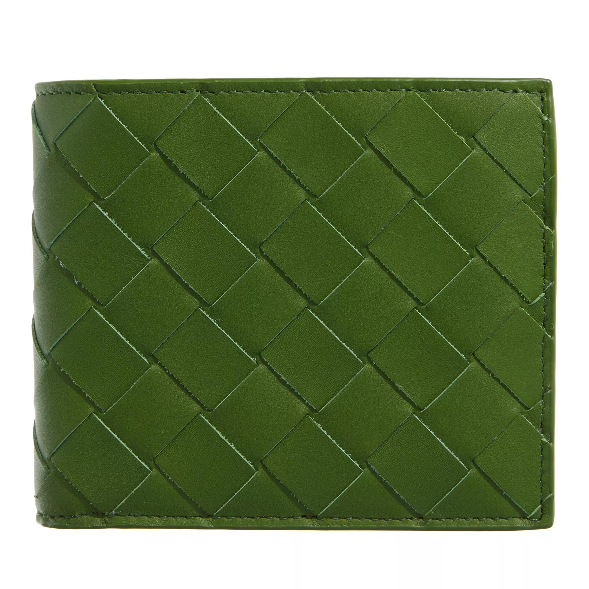 Bottega Veneta Portemonnaies - Woven Wallet Leather - Gr. unisize - in Grün - für Damen