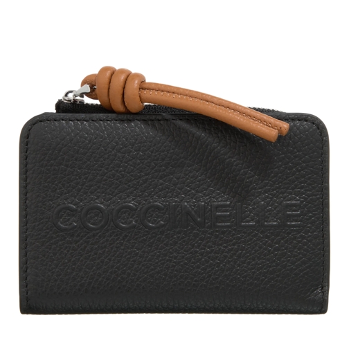 Coccinelle Bi-Fold Portemonnaie Coccinellemyrtha Maxi Log Noir/Cuir