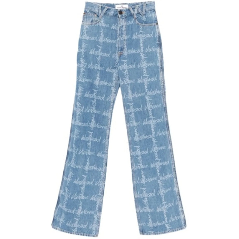 Vivienne Westwood Jeans Slim Fit Ray 5 Pocket Jeans Grid/blue blau