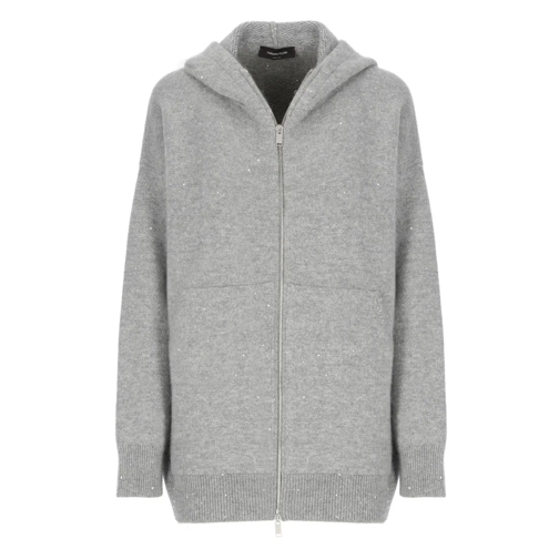 Fabiana Filippi Shirts Wool Hoodie Grey