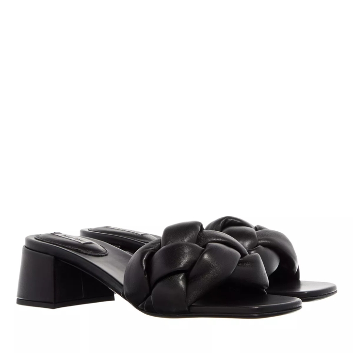 Miu Miu Braided Slip On Mules Black Mule