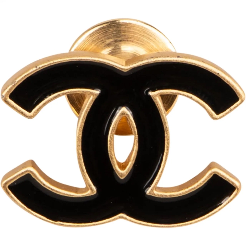 Chanel  Chanel CC Emaille Mini Brooch Pin gold