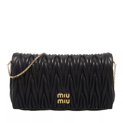 Miu Miu Mini Bag In Matelassé Nappa Leather Black Crossbody Bag