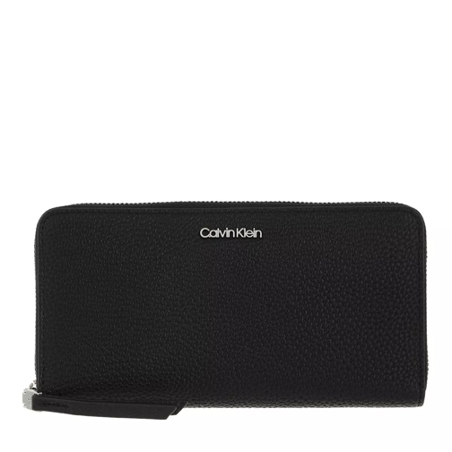 Calvin Klein Soft Neat Z/A Wallet Large Black Portefeuille continental