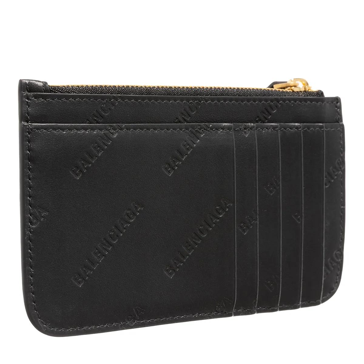 Balenciaga Cash Long Coin Card Holder Black Card Case