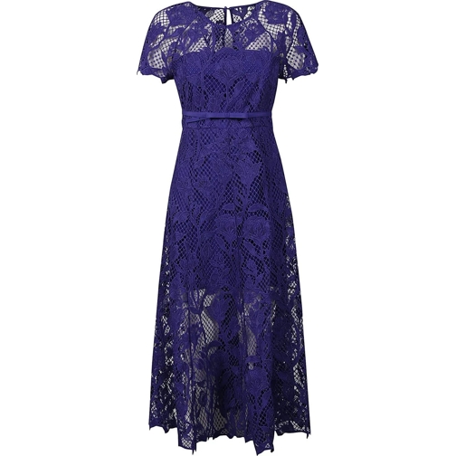 Self Portrait Robes midi Lace Midi Dress Blue blau