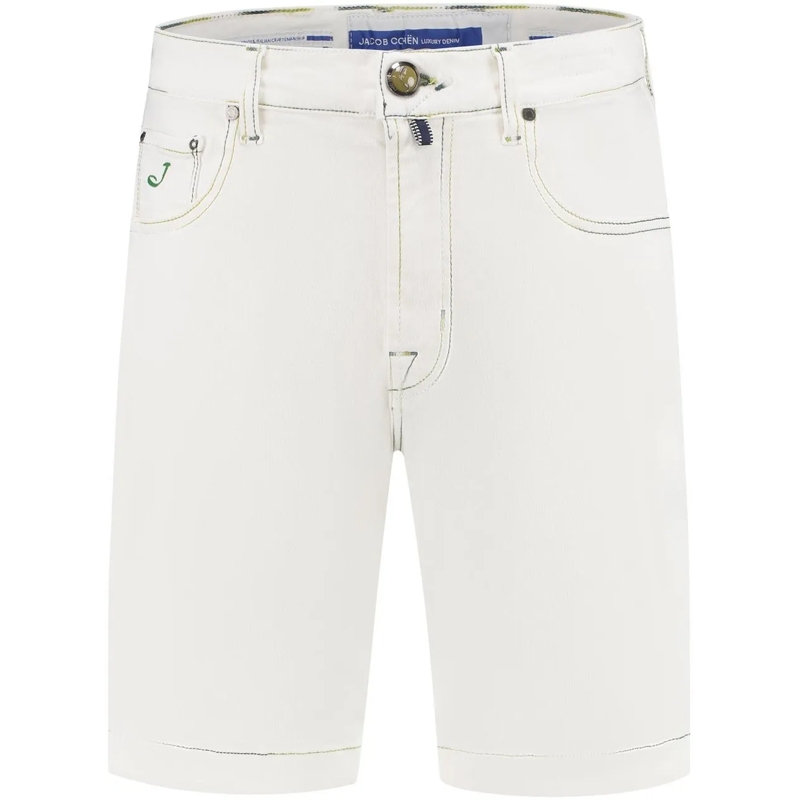 Jacob Cohen Slim-Fit-Jeans Bermuda weiß