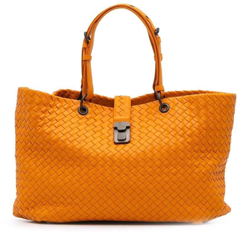 Bottega Veneta Shopper 2012-2024 Large Nappa Intrecciato Capri Tote orange