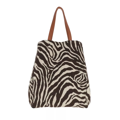 Celine Phantom Cabas Tote Bag Zebra Large Tan Rymlig shoppingväska