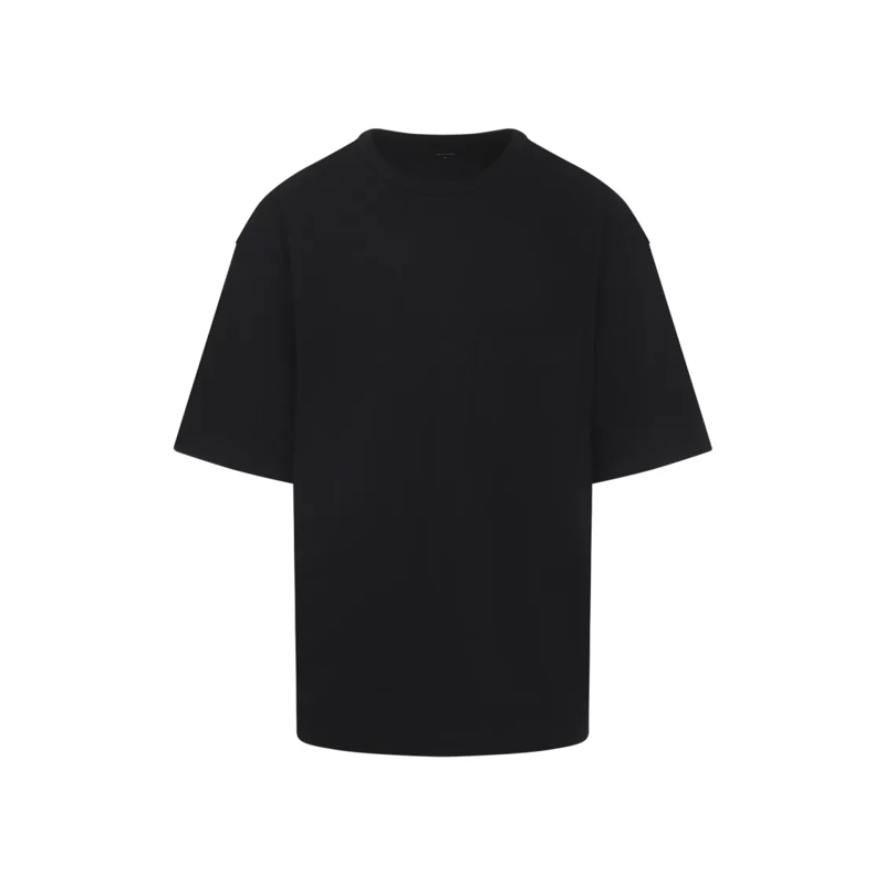 Lemaire T-Shirt Relaxed-Fit Black Cotton T-Shirt Black