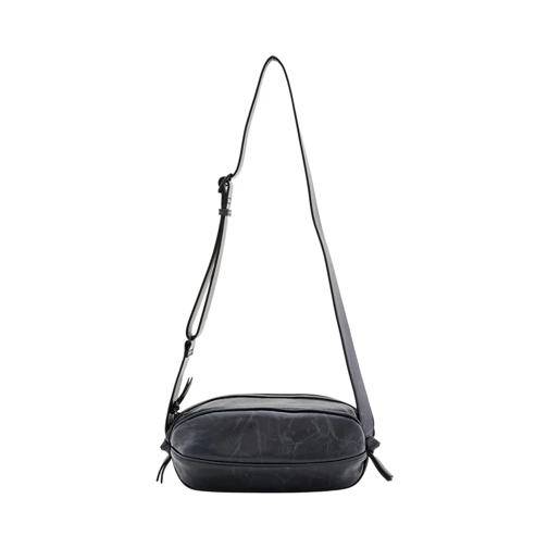 Hereu Schultertasche Boya L Distressed Crossbody Bag Black