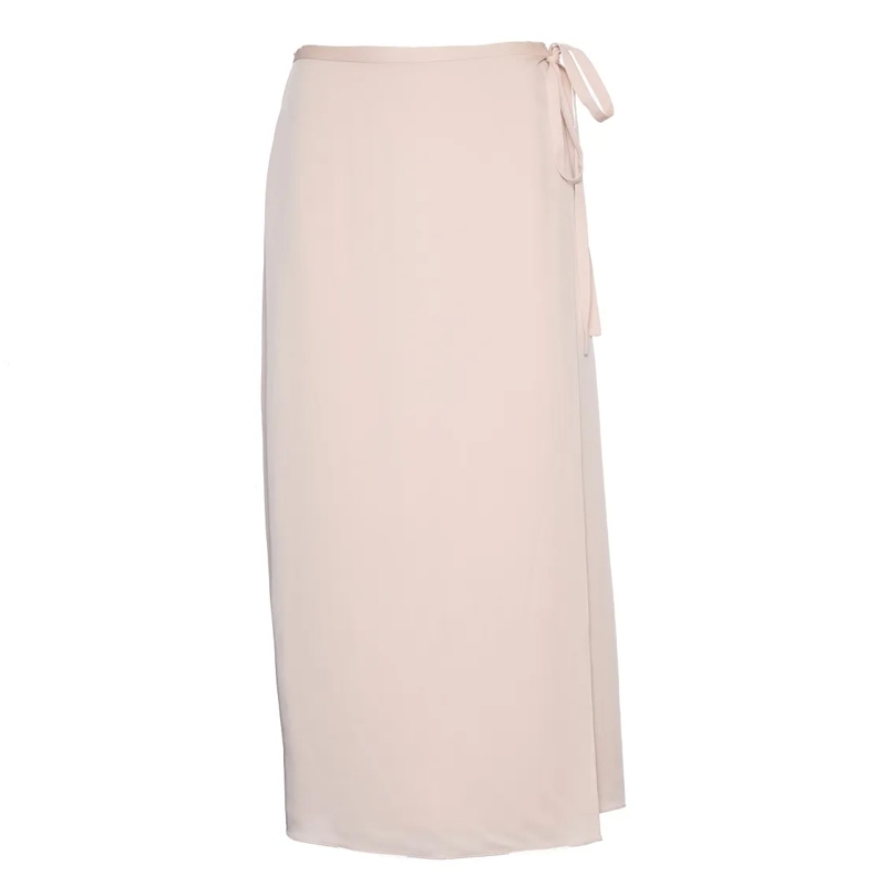Theory Jupe midi Straight Fit Tie Wrap Skirt Neutrals