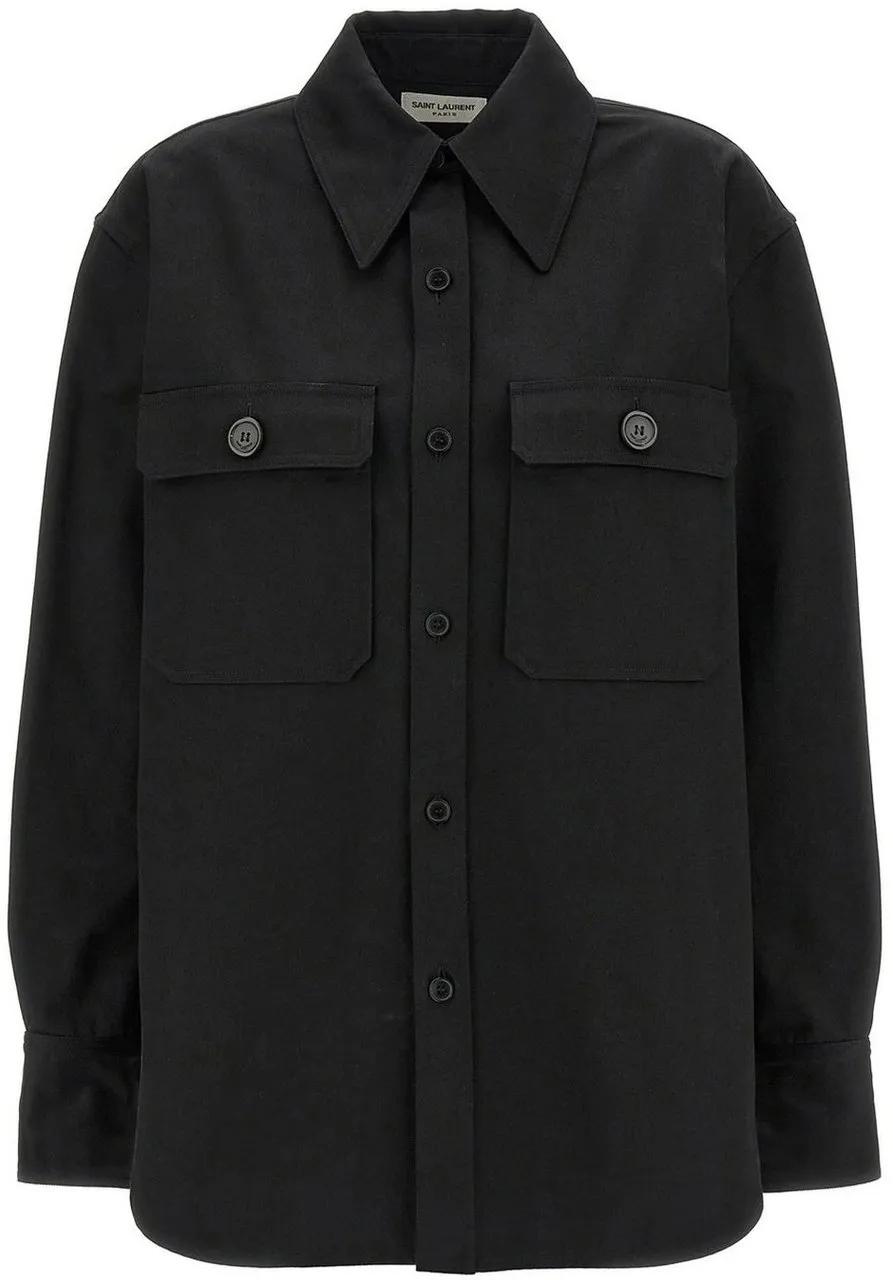 Thumbnail - Saint Laurent - Saint Laurent Cotton Shirt - Größe 46 - black