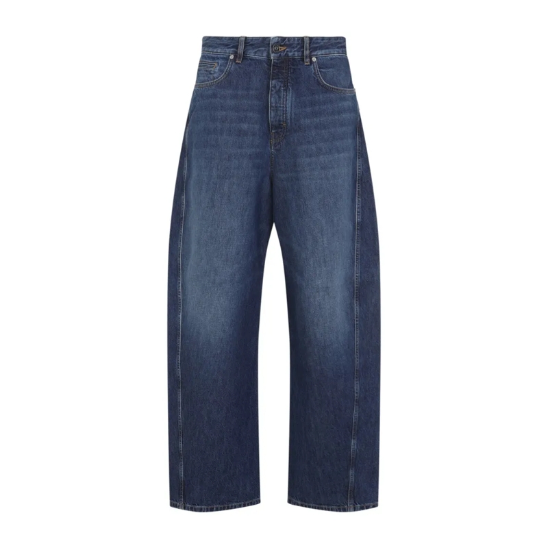 Givenchy Jeans High-Waisted Wide-Leg Trousers In Rich Blue Denim Blue
