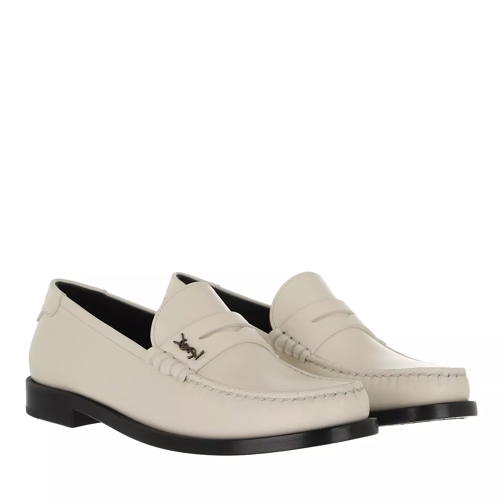 Saint Laurent Le Loafer Monogram Penny Slippers Leather Pearl Loafer