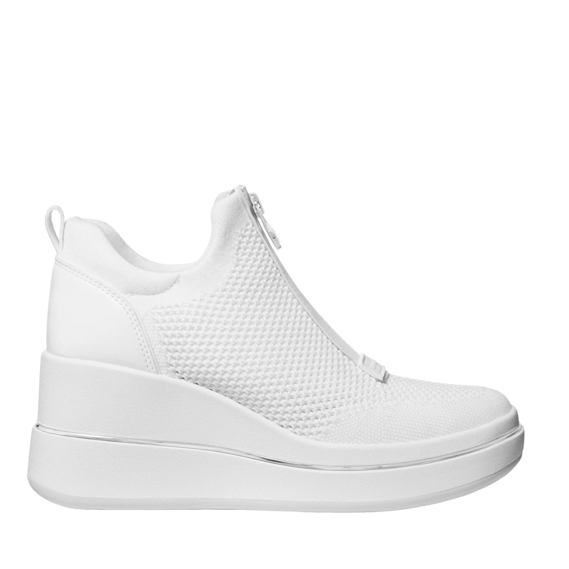 MICHAEL Michael Kors Low-Top-Sneaker Emmy Wedge Zip Slip On Optic White