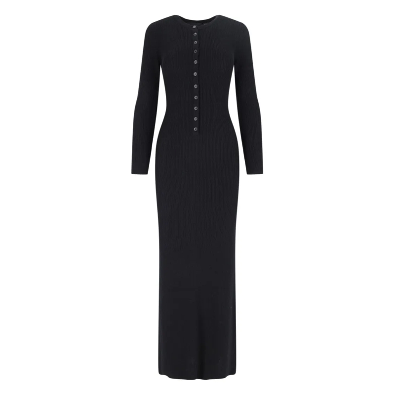 NILI LOTAN  Nili Lotan "Roxy" Maxi Knitted Dress Black Black