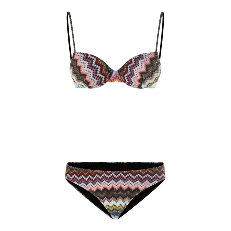 Missoni  Zigzag Pattern Bikini Set Grey