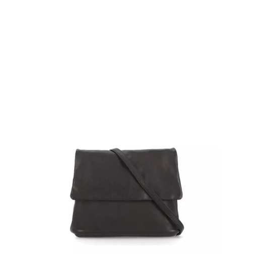 Yohji Yamamoto Leather Shoulder Bag Black Sac à bandoulière