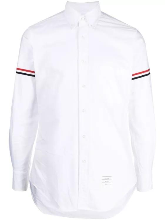 Thom Browne - Rwb Stripe Signature White Shirt - Größe 3 - white