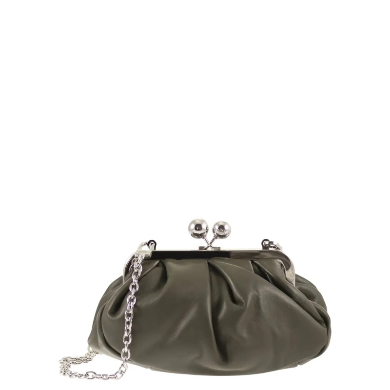 Max Mara Clutch Prati - Leather Pastry Bag Green
