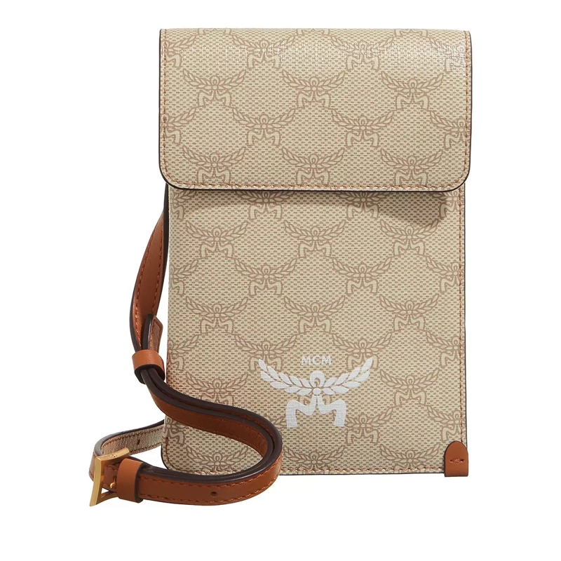 MCM Crossbody Bag Himmel Lts Lanyard Fff Oatmeal
