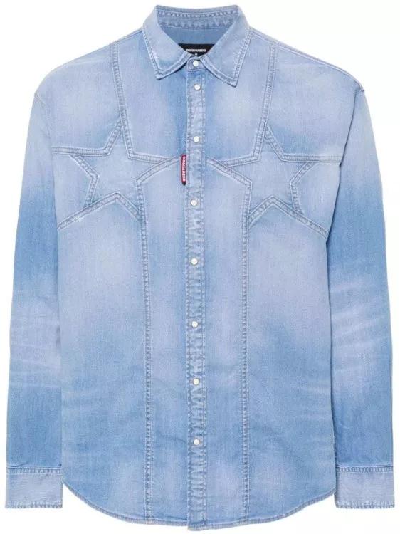 Dsquared2 - Twin Stars Denim Shirt - Größe 50 - blue