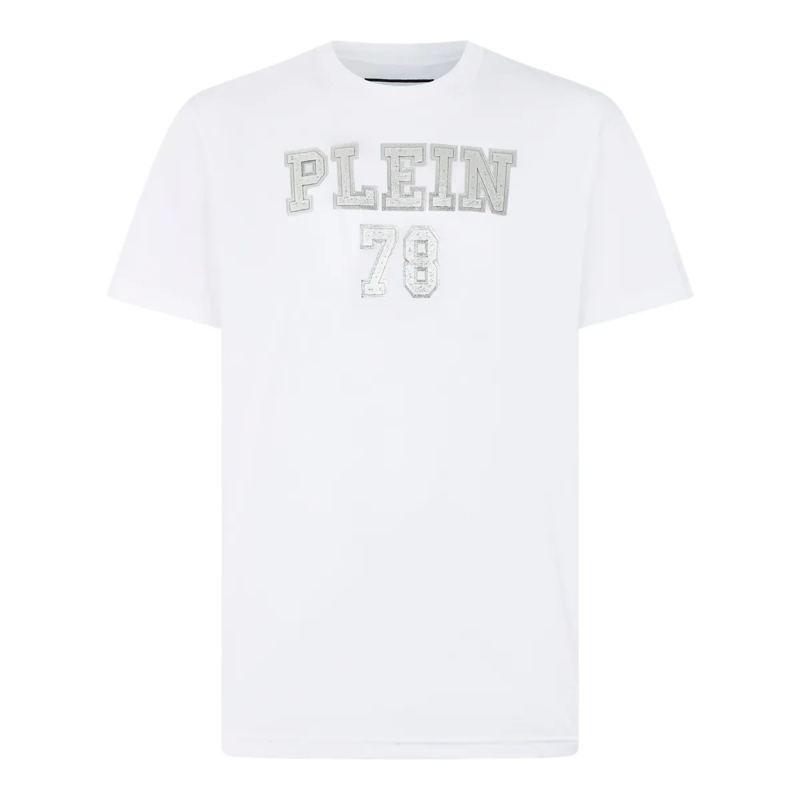 Philipp Plein T-Shirt Round Neck T-Shirt College weiss