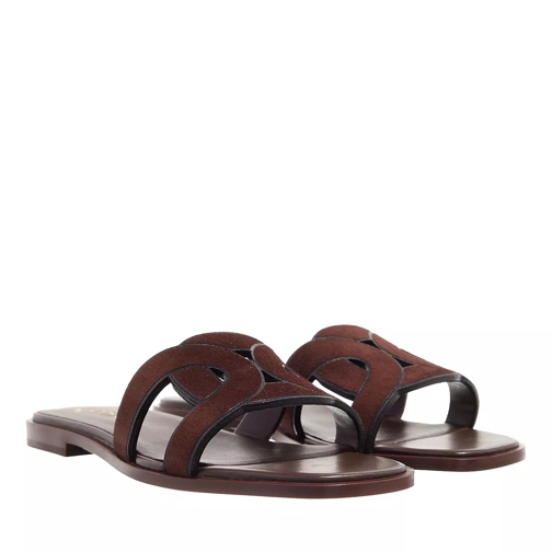 Tod's Flat Sandals With A Woven Pattern Marone Africa Slip-in skor