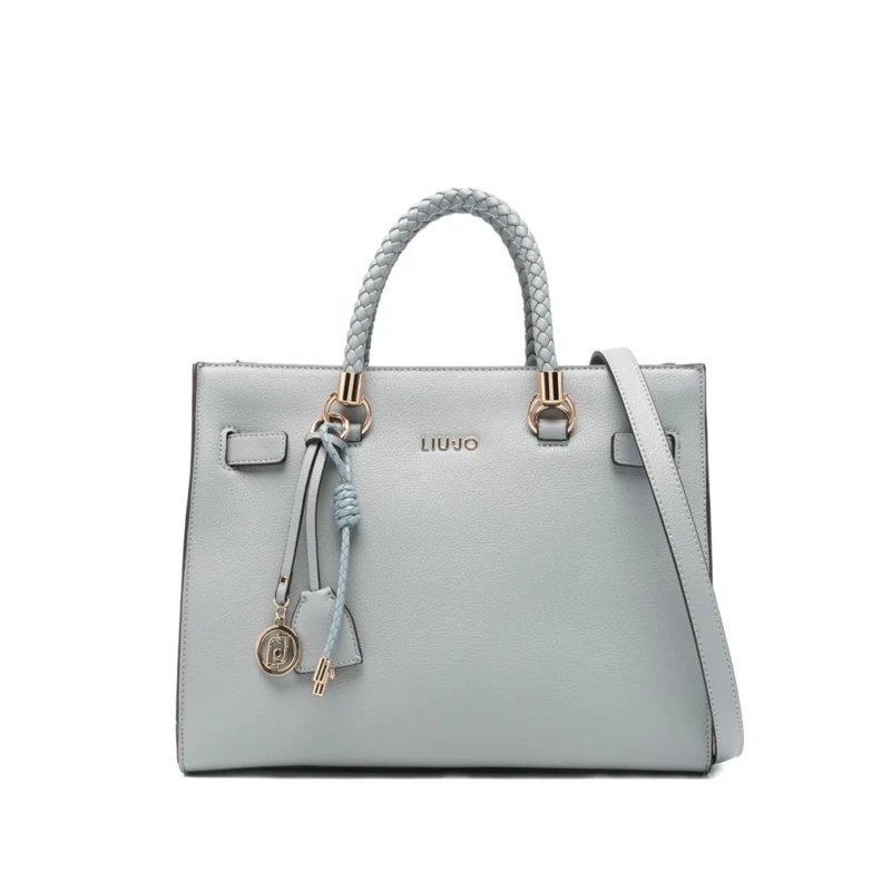 LIU JO Schultertasche Rectangular Handbag With Braided Top Handles White