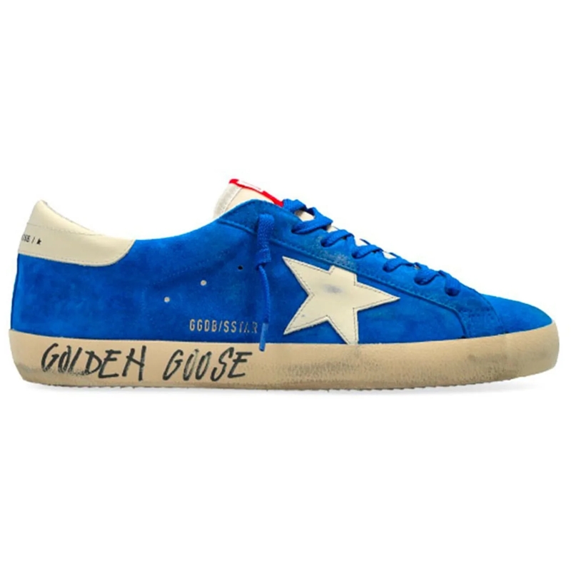 Golden Goose Low-Top-Sneaker basket super star blau