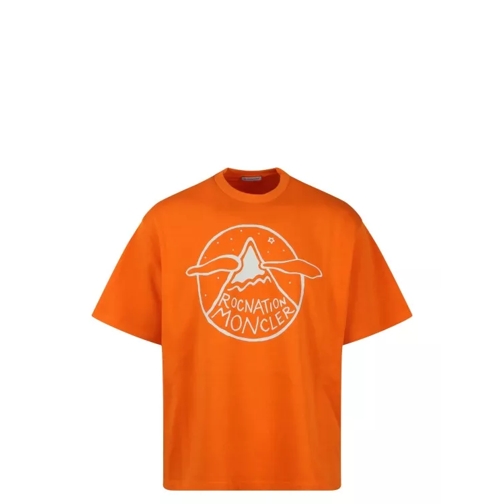 Moncler Ss Over Crop T-Shirt Orange 