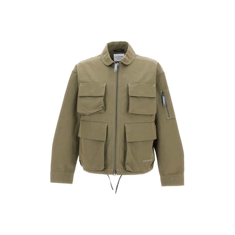 And Wander  Water-Repellent Cotton-Blend Jacket Green