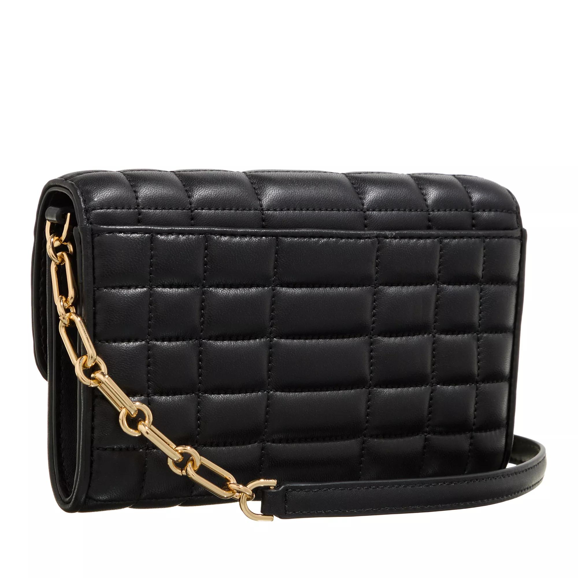 Michael Kors Zwarte Leren Schoudertas Flap Sluiting Black Dames