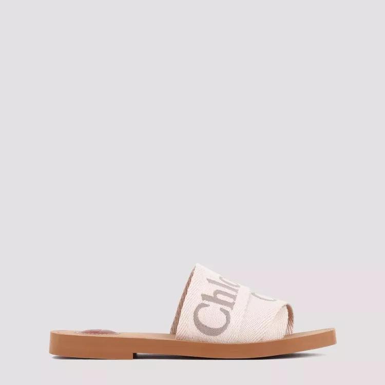 Thumbnail - Chloé Low-Top Sneaker - Woody Flat Mules - Gr. 36 (EU) - in Beige - für Damen