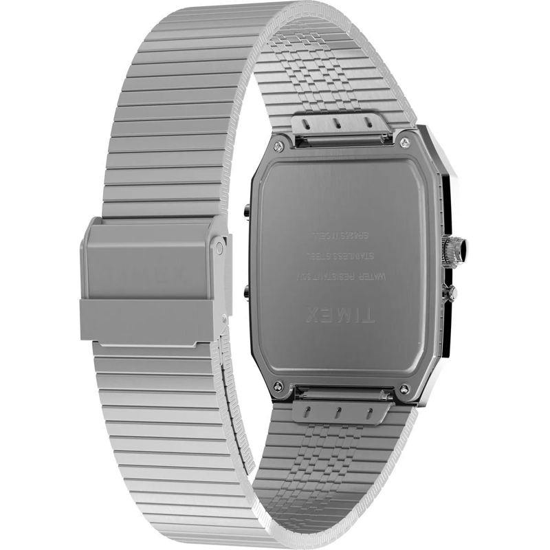 Timex Quarzuhr Quarz Analog & Digital Uhr Q Timex 1982 Fusion Ana silber(Image 5)