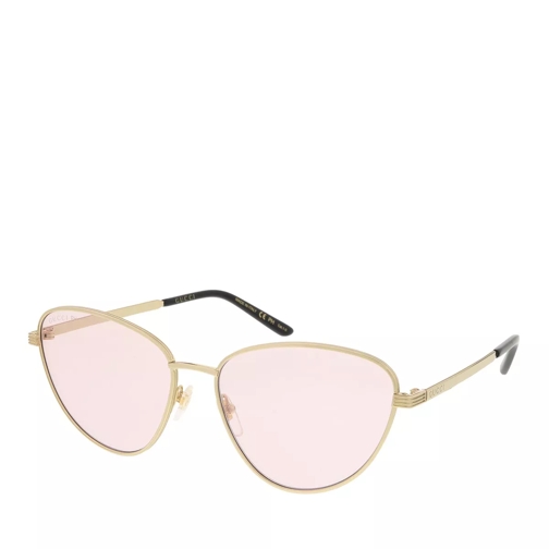 Gucci GG0803S-005 58 Blue & Beyond Woman Sunglasses Gold-Pink Sonnenbrille