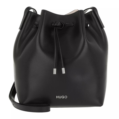 Hugo Downtown Drawstring Shopping Bag Black Bucket Bag