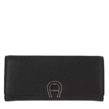 AIGNER Milano Wallet Black Portemonnaie mit berschlag