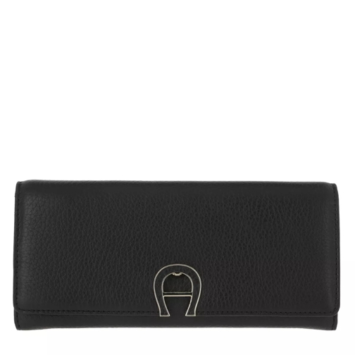 AIGNER Milano Wallet Black Portafoglio con patta