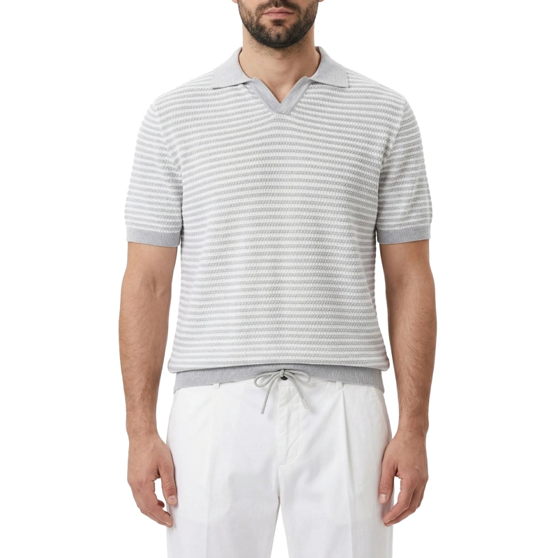 Eleventy Polohemd Poloshirt aus Baumwolle grau(Image 2)