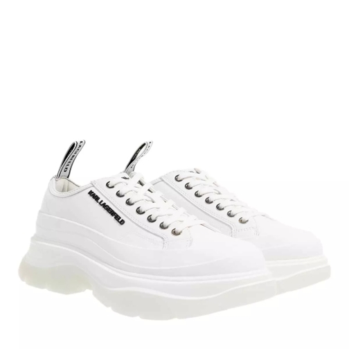 Karl Lagerfeld Luna Summer Lo Shoe White Canvas Plateau Sneaker