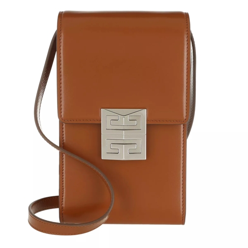 Givenchy Mini 4G Vertikal Crossbody Bag Leather Chestnut Minitasche