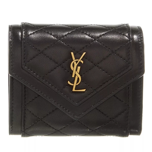 Saint Laurent Wallet Continental Black Tvåveckad plånbok