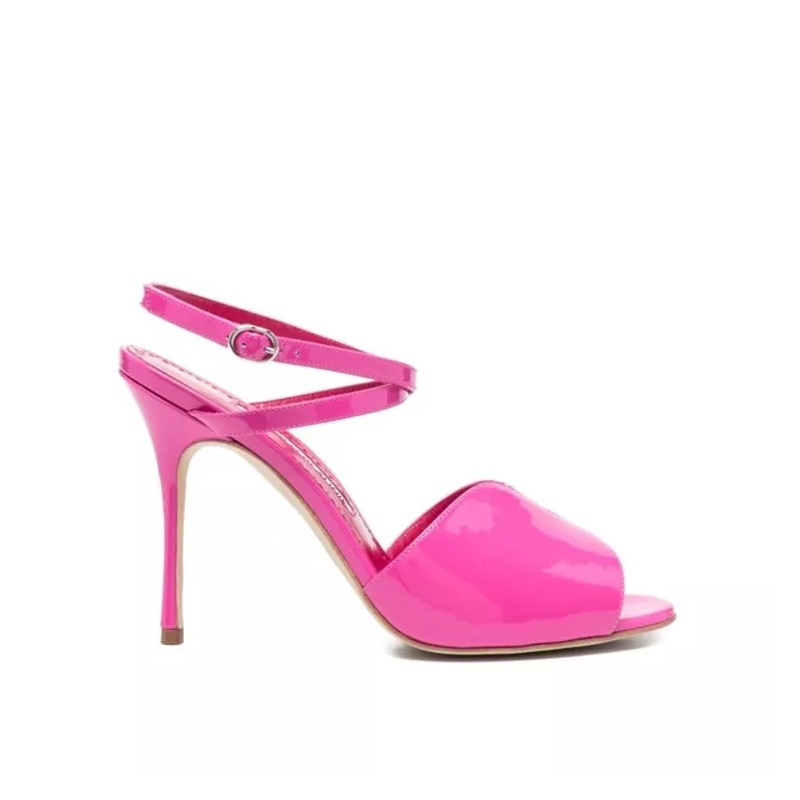 Manolo Blahnik Sandaletten mit Absatz Hourani 105 Sandals Pink