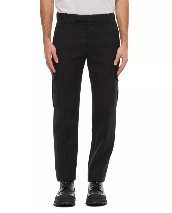 Alexander McQueen - Wool Gabardine Trousers - Größe 48 - black