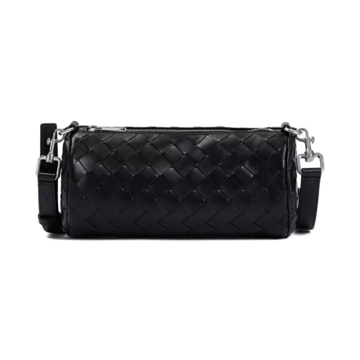 Bottega Veneta Barrel Intrecciato Shoulder Bag Black Schultertasche