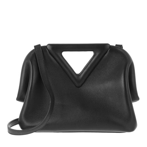 Bottega Veneta The Triangle Handle Bag Leather Black Mini Tas
